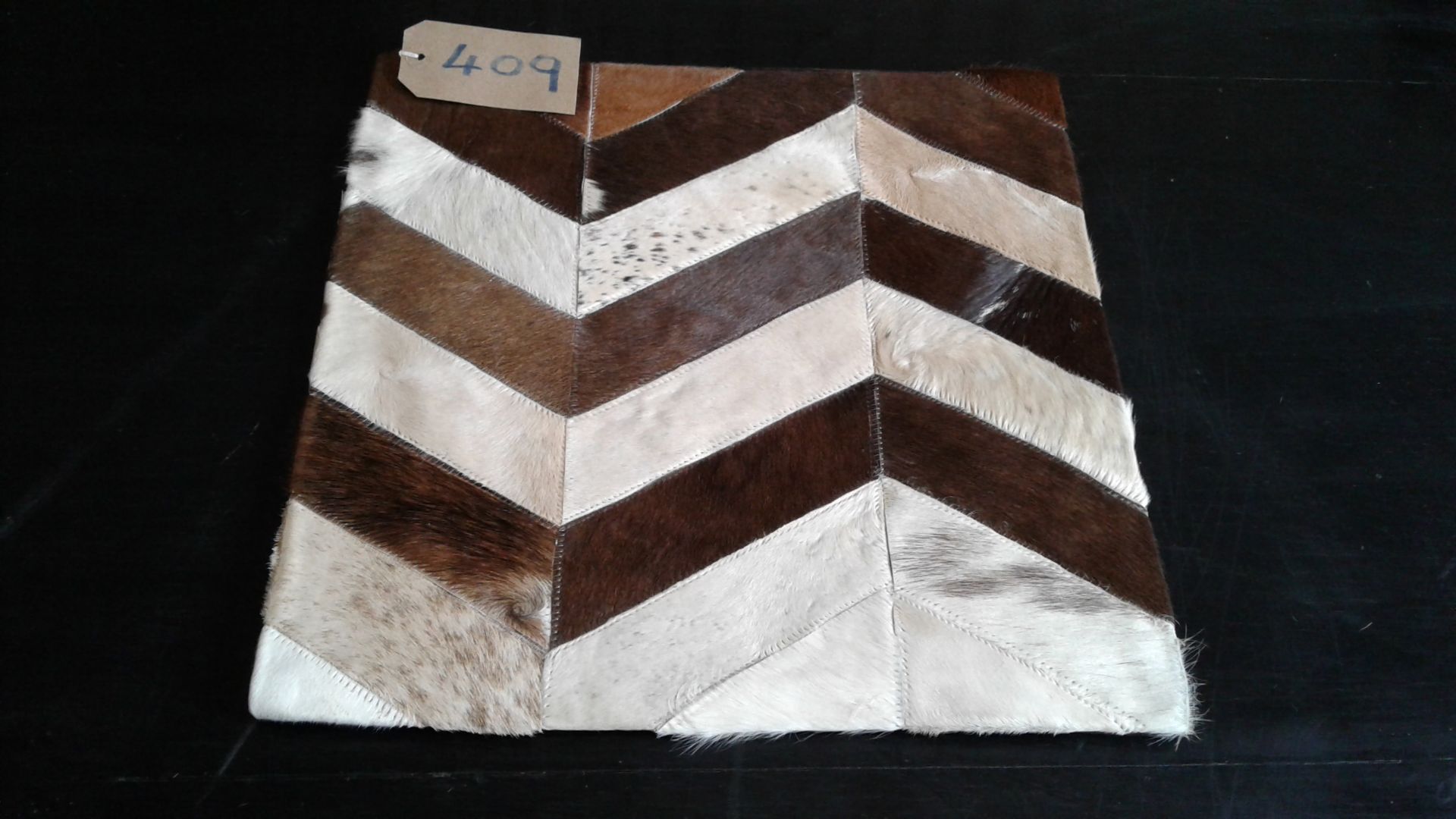 Cowhide Leather Cushion 100% Natural Hide Handmade Cover (Style PR409 x1) 35cm RRP £120