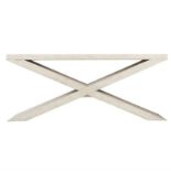 Andrew Martin Vita Coffee Table X-Leg Wood Coffee Table with Antique crackle Finish in Poplar wood