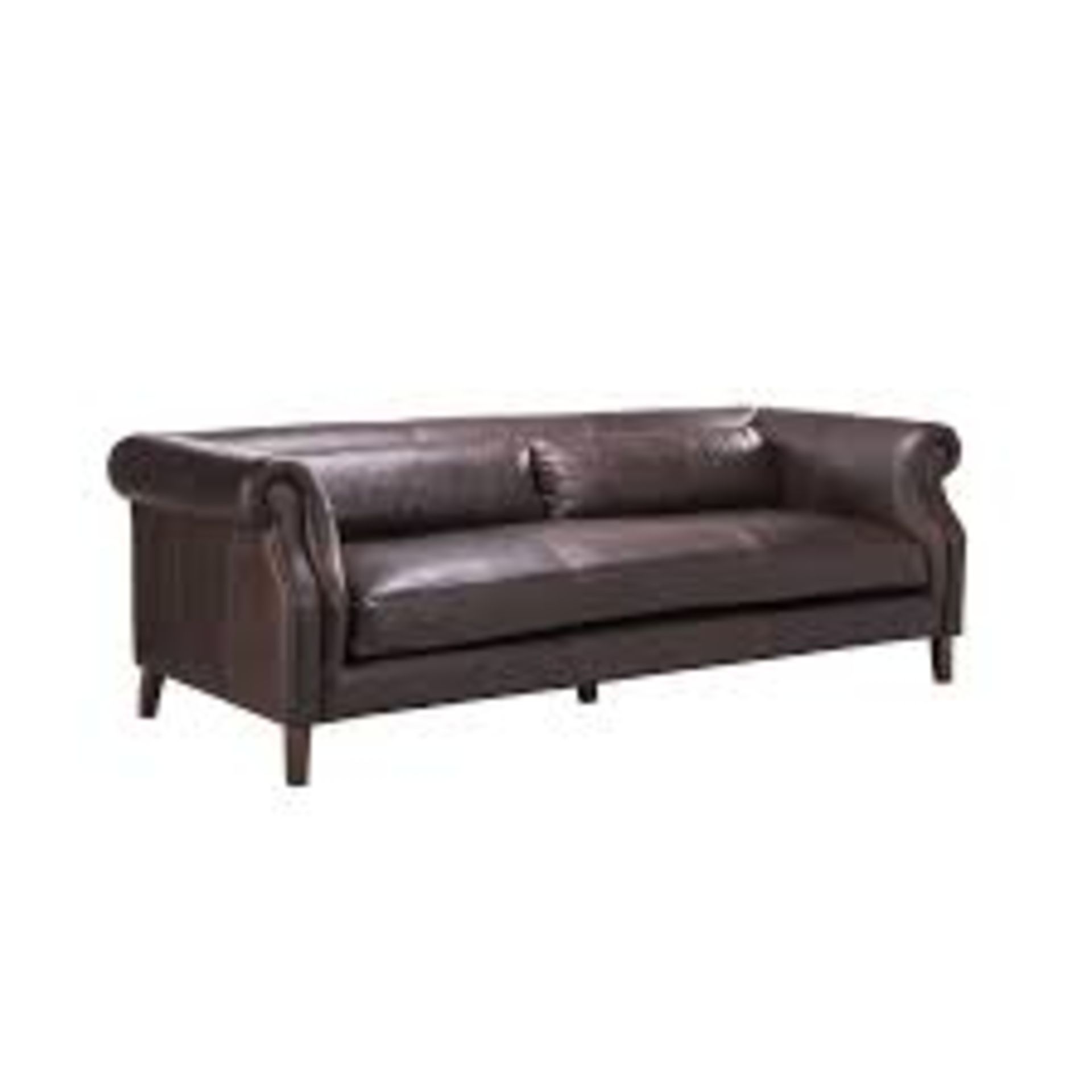 Gabrielle Sofa 3 seater leather sofa Maracana Dark Brown leather The Gabrielle features a