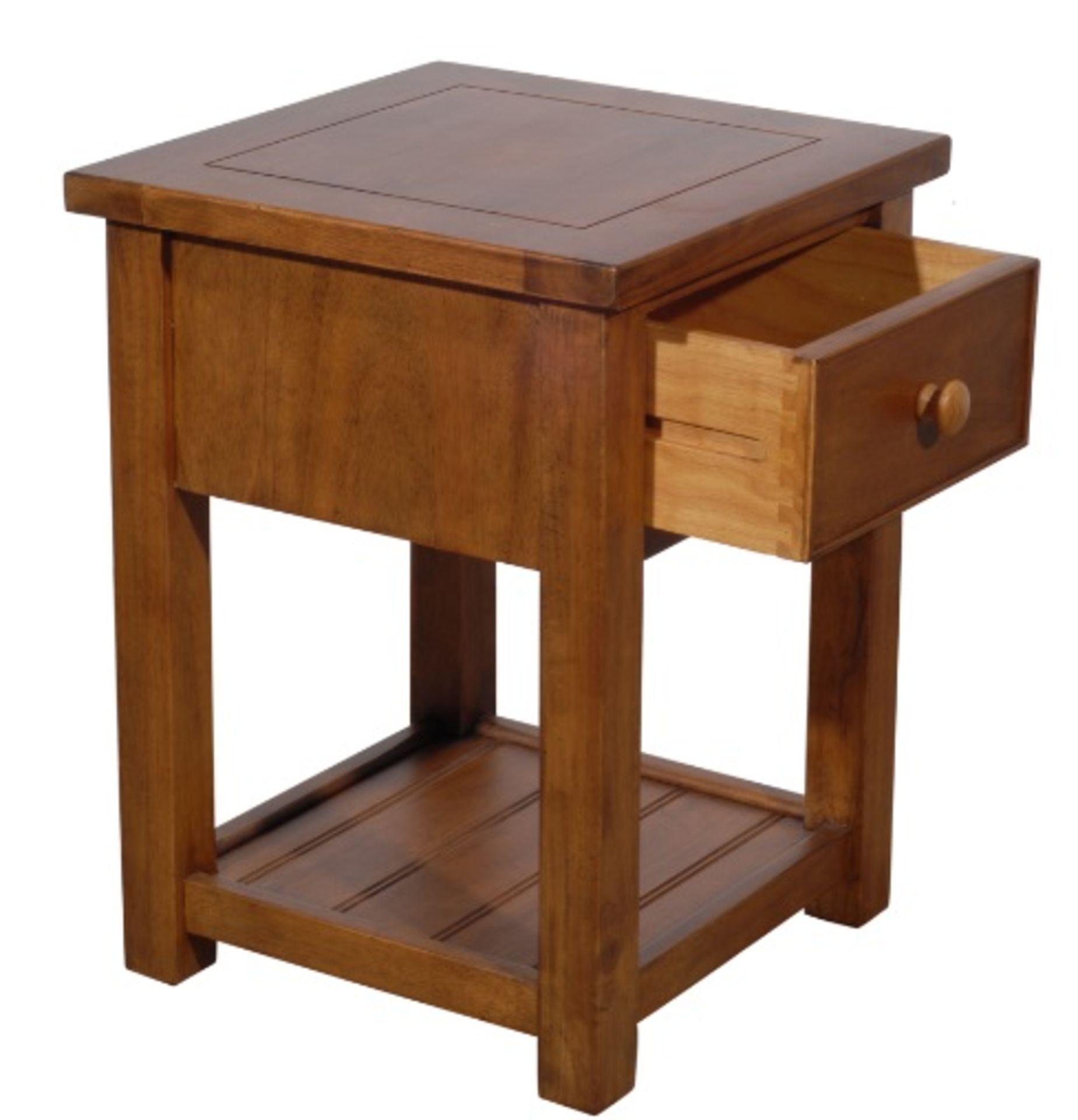 Halo Established Wentworth Side Table Finished in Nibbed Oak 60 x 50 x 61cm RRP £1150