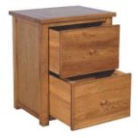 Wentworth 2 drawer Filing Unit Nibbed Oak 61 x 50 x 76cm RRP £389