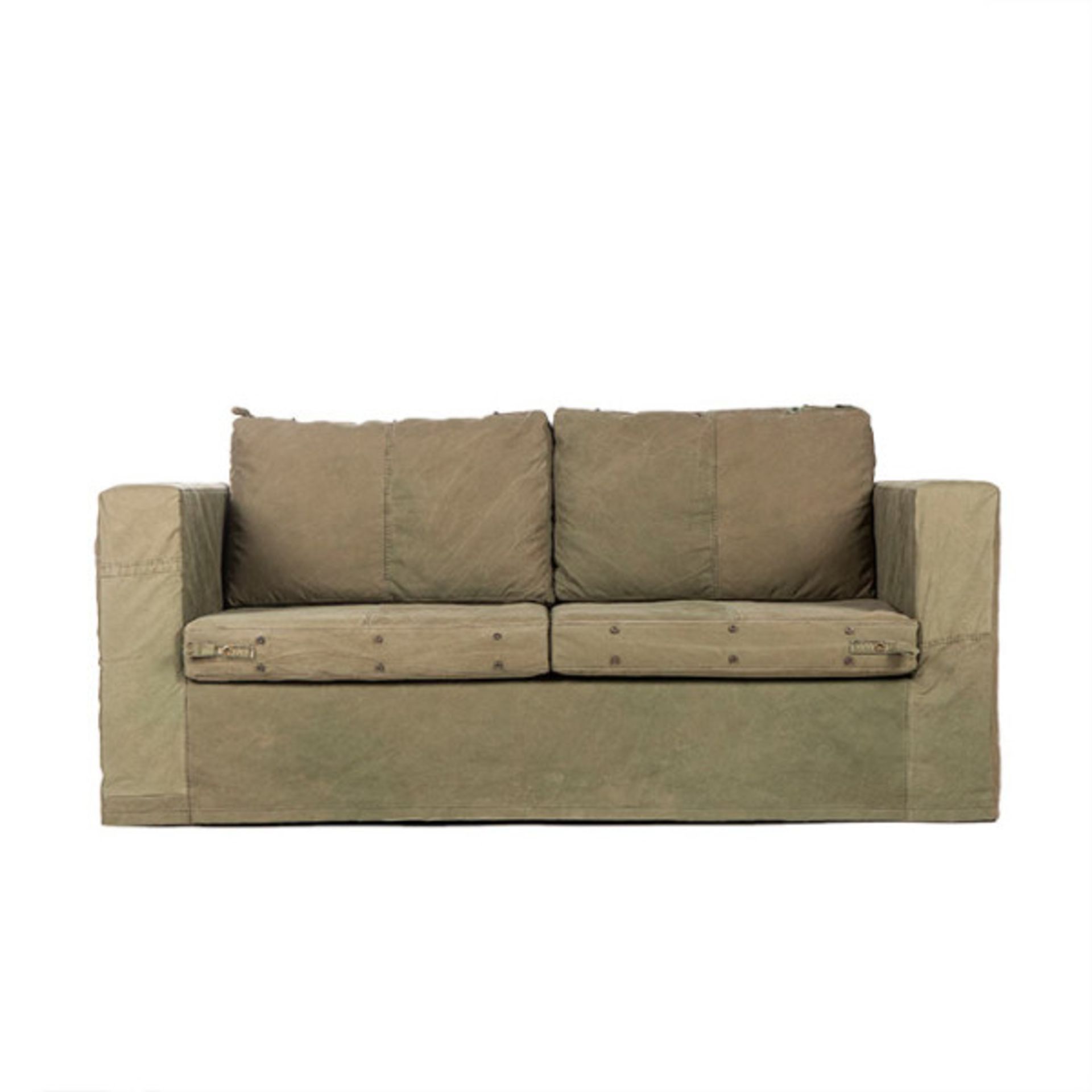 Thomas Bina Cube Sofa 1.8M Canvas Green Upholstered carton dimensions 116 x 193 x 71cm For - Image 7 of 7