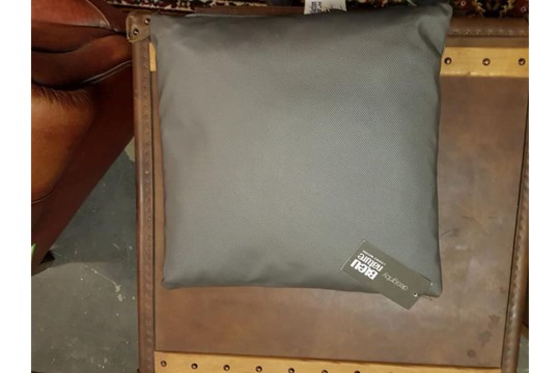 Bleu Nature Cisko Cushion Dimante Grey 38cm RRP £130 ( Location A7 -158)