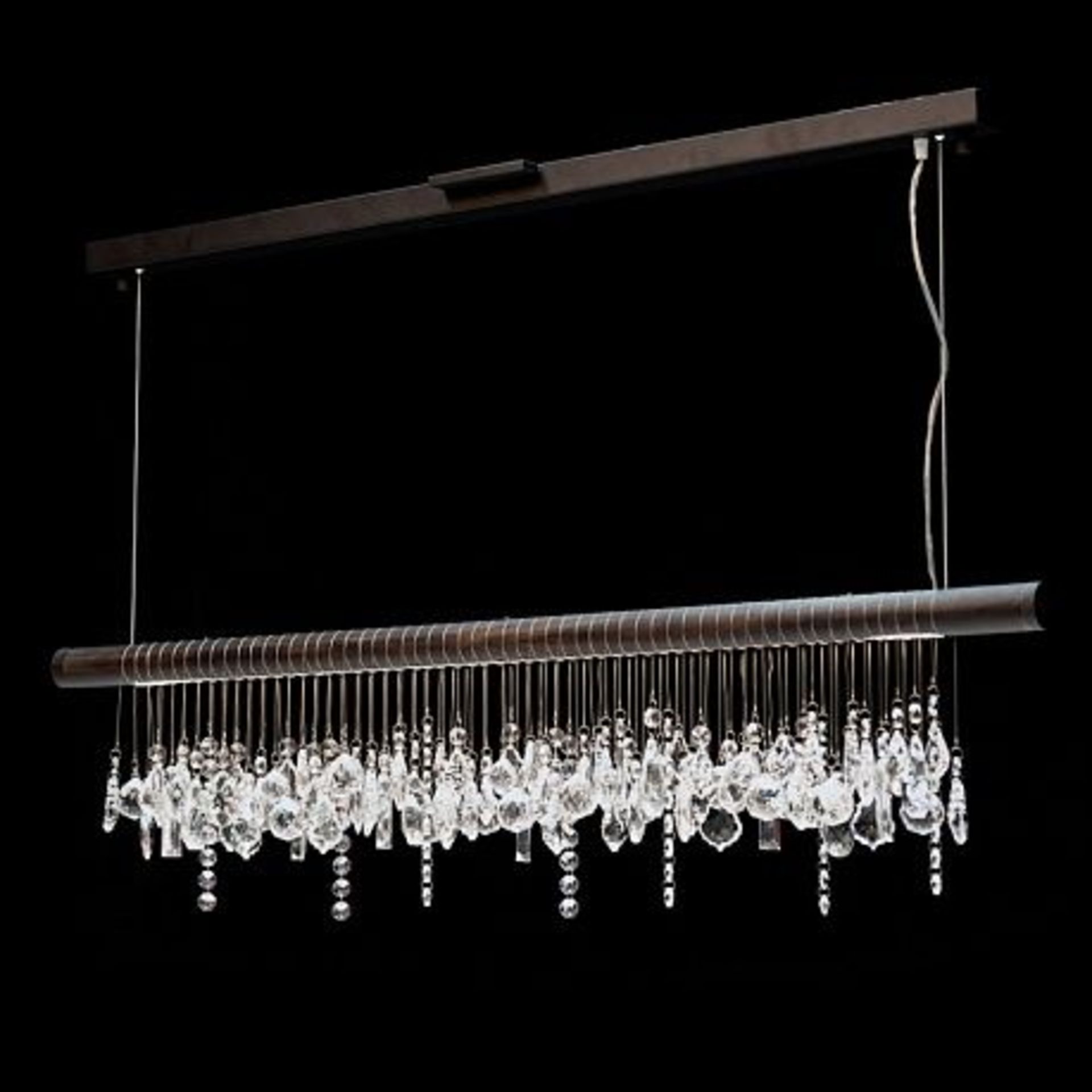 Icicle Rectangular Pendant Lighting Alloy Steel Ebony UK 150x65x30cm RRP £2001 - Image 2 of 2