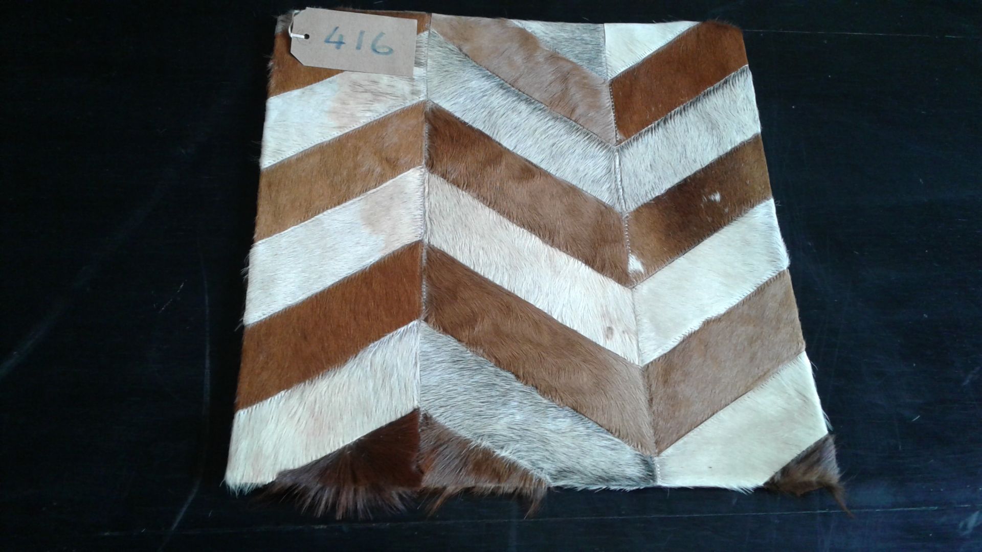 Cowhide Leather Cushion 100% Natural Hide Handmade Cover (Style PR416 x1) 35cm RRP £120