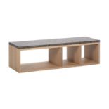 Bleu Nature Eyota Coffee Table F308 Natural oak veneer With Marble Brown Honed Top 131 x 42.5 x 38