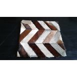 Cowhide Leather Cushion 100% Natural Hide Handmade Cover (Style PR426 x1) 35cm RRP £120