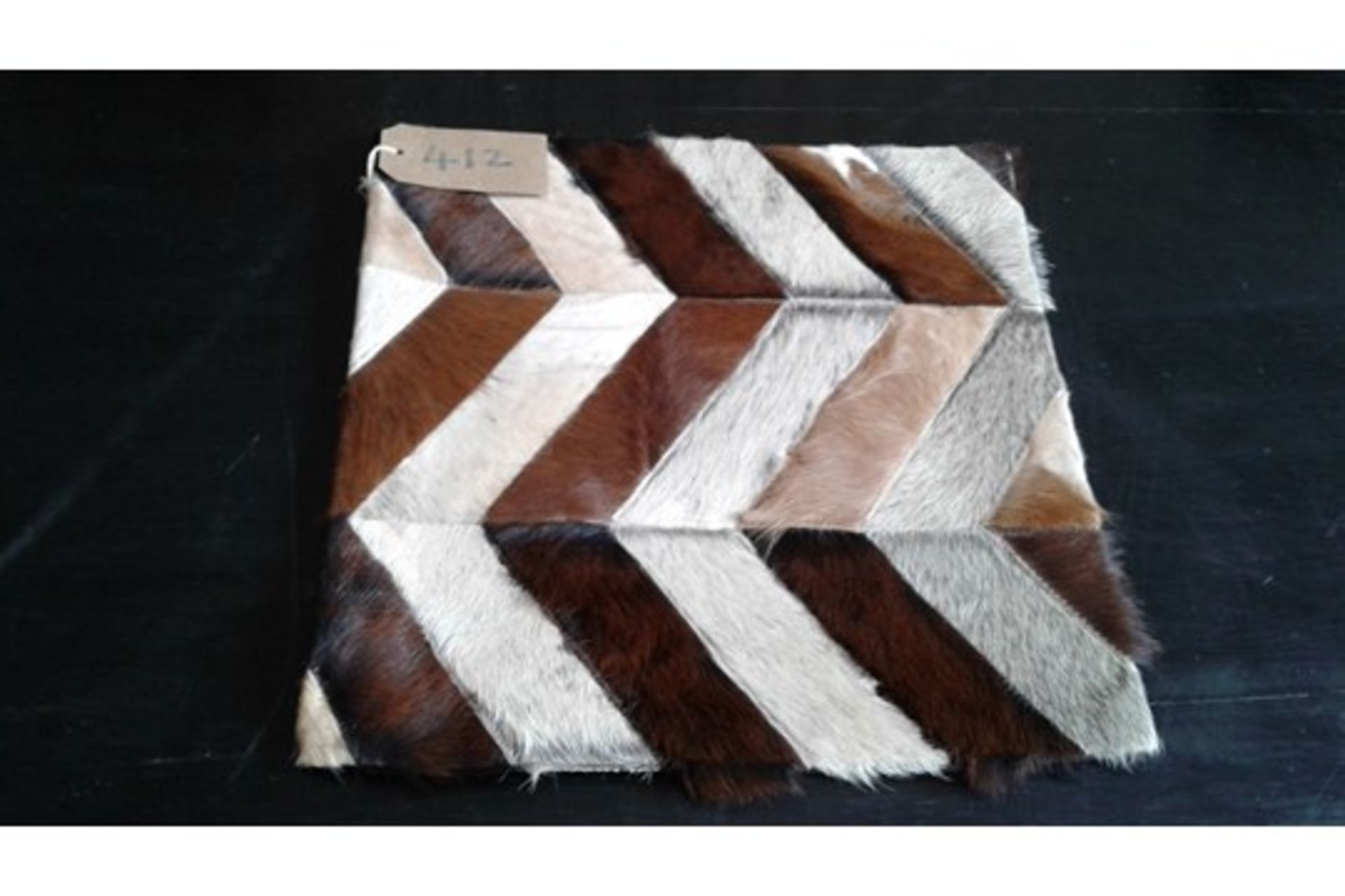 Cowhide Leather Cushion 100% Natural Hide Handmade Cover (Style PR426 x1) 35cm RRP £120