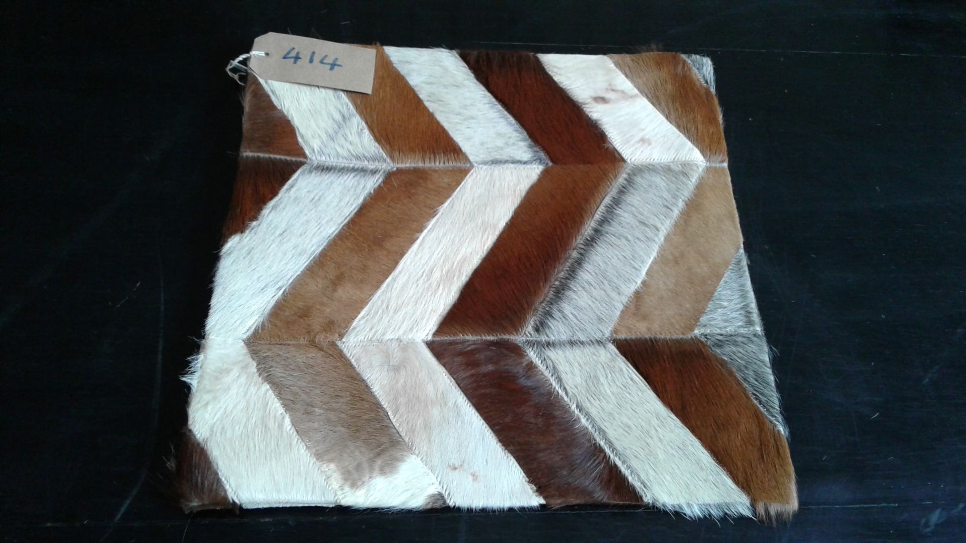 Cowhide Leather Cushion 100% Natural Hide Handmade Cover (Style PR414 x1) 35cm RRP £120
