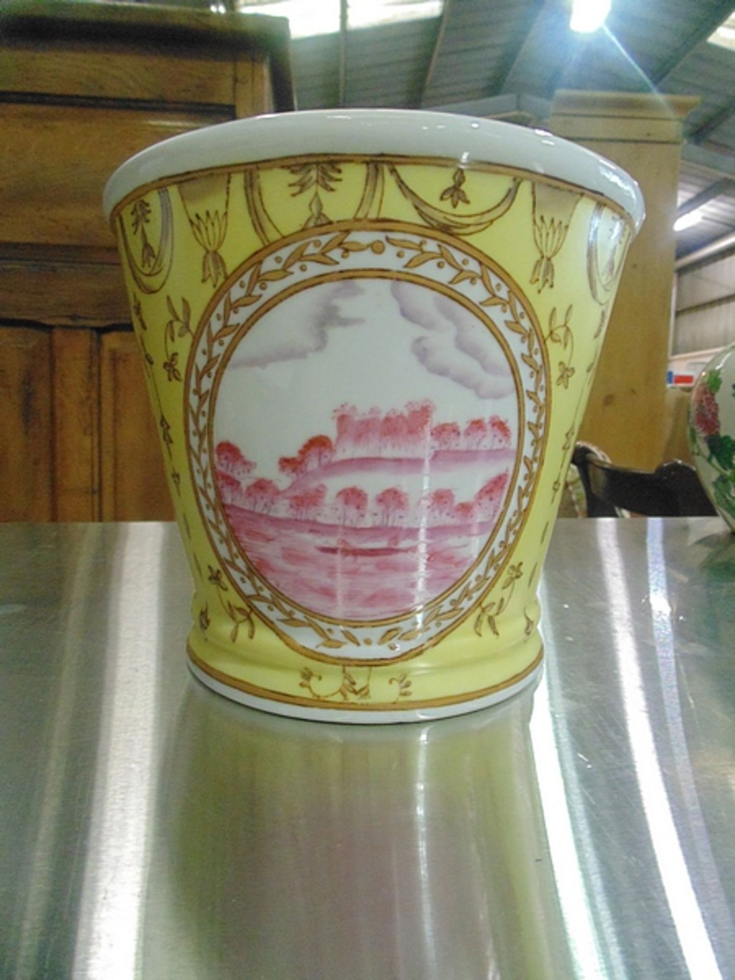 A Chinese Imperial Pattern Yellow And Pink Glazed Bowl( Location ID 353)