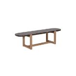 Bleu Nature Stone Leaf Coffee Table Tall F303 Natural Oak Marble Brown Polished 170 x 45 x 45 cm RRP