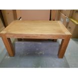 Oregon Oak Dining Table - The Oregon From Halo Is Produced By Hand And Made As A Bespoke Item Of Oak