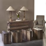 Andrew Martin Stacked Console Table This Unique Console Table Is Made From Stacked Planks Of