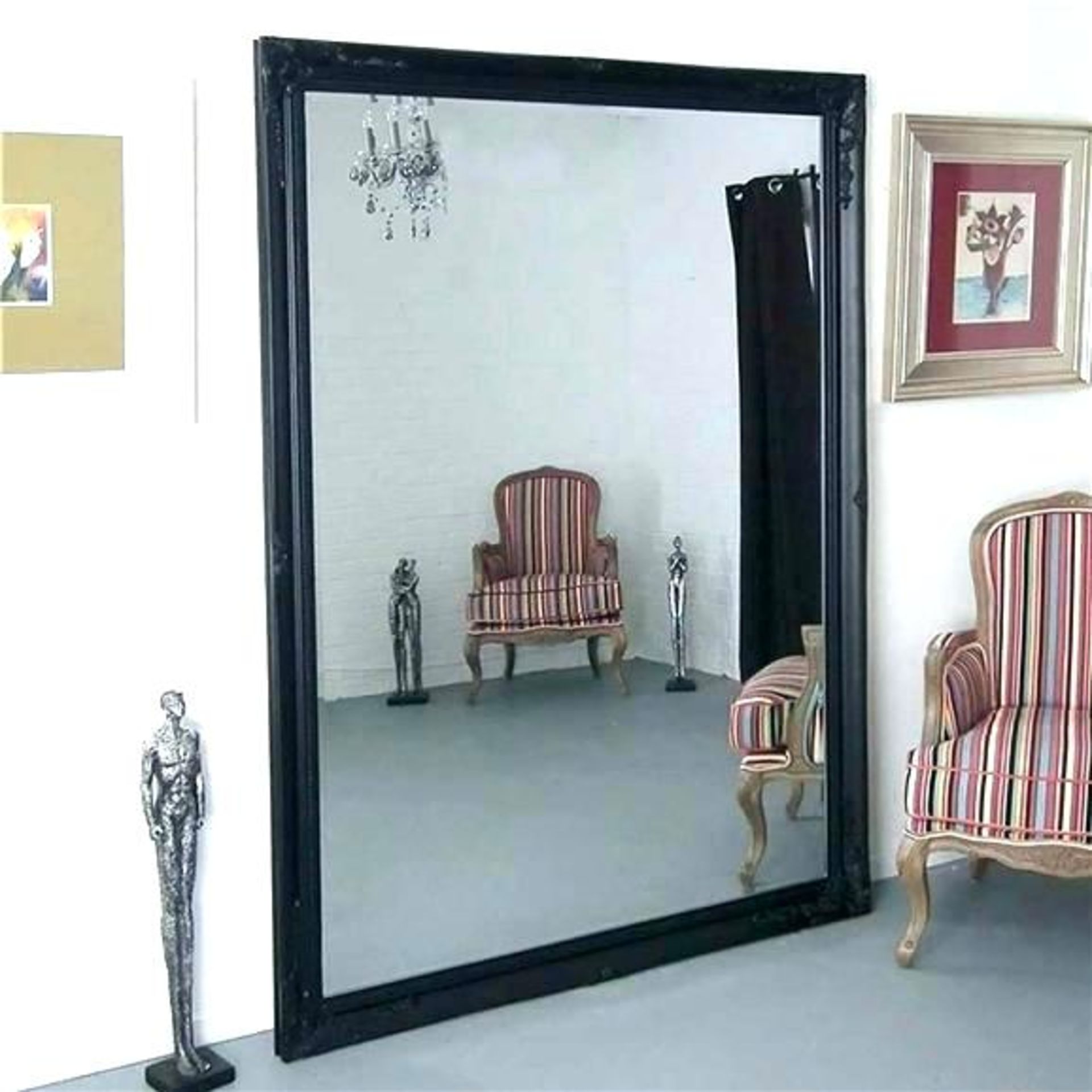 Lyons Floor Mirror A Substantial Stunning Mirror In Modern Contemporary Frame 230.3 X 11 X 261 Cm