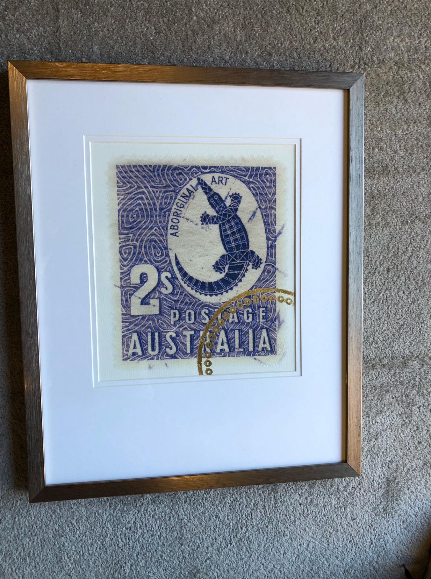 Framed Graphic Art Print -The Enlarged Print Of An Antique Postage Stamp From Corsica Giclee And