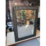 Jawa Rectangular Wall Mirror Iron Frame With Corrugated Sheet Metal And Antiqued Mirror Plate 76.2 x