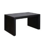Portrait Desk Solid Oak In Sandshore Black The Range Has A Clear Industrial Look Combining Square