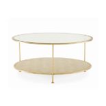 Adele Cocktail / Coffee Table This Three Legged Transitional Table Features A Gold Leaf Steel