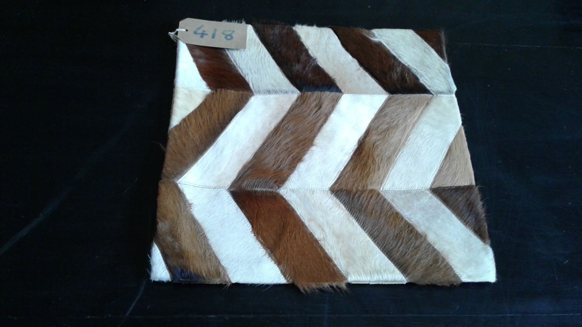 Cowhide Leather Cushion 100% Natural Hide Handmade Cover (Style PR418 x1) 35cm RRP £120