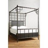 Boyd Faux Bamboo 4 Poster Bed Black & Gold UK King (Mattress Not Supplied) The Incredible Design