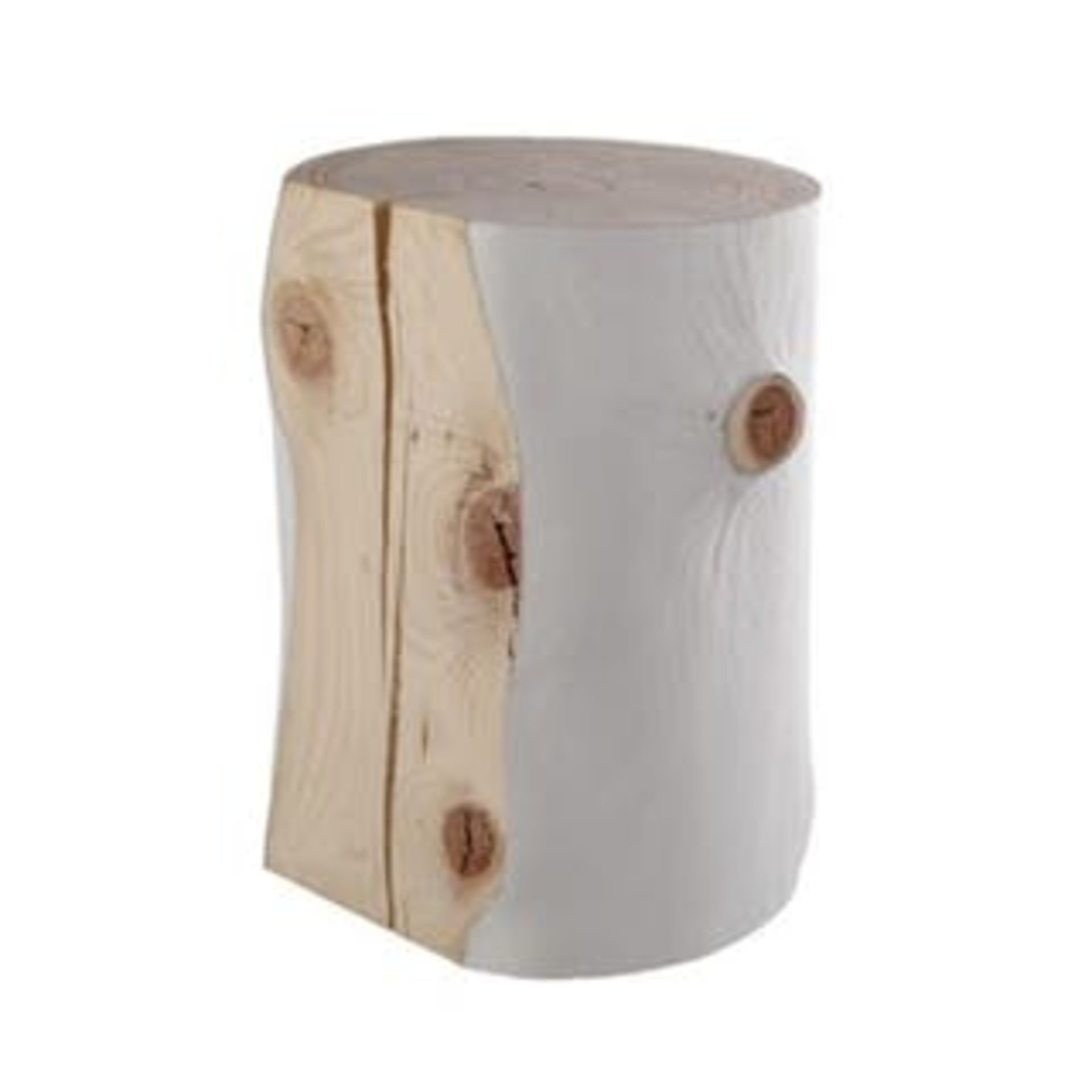 Bleu Nature F252 Logglove Occasional Table / Stool White Pebble Leather 40 x 37 x 45cm RRP £1350 (