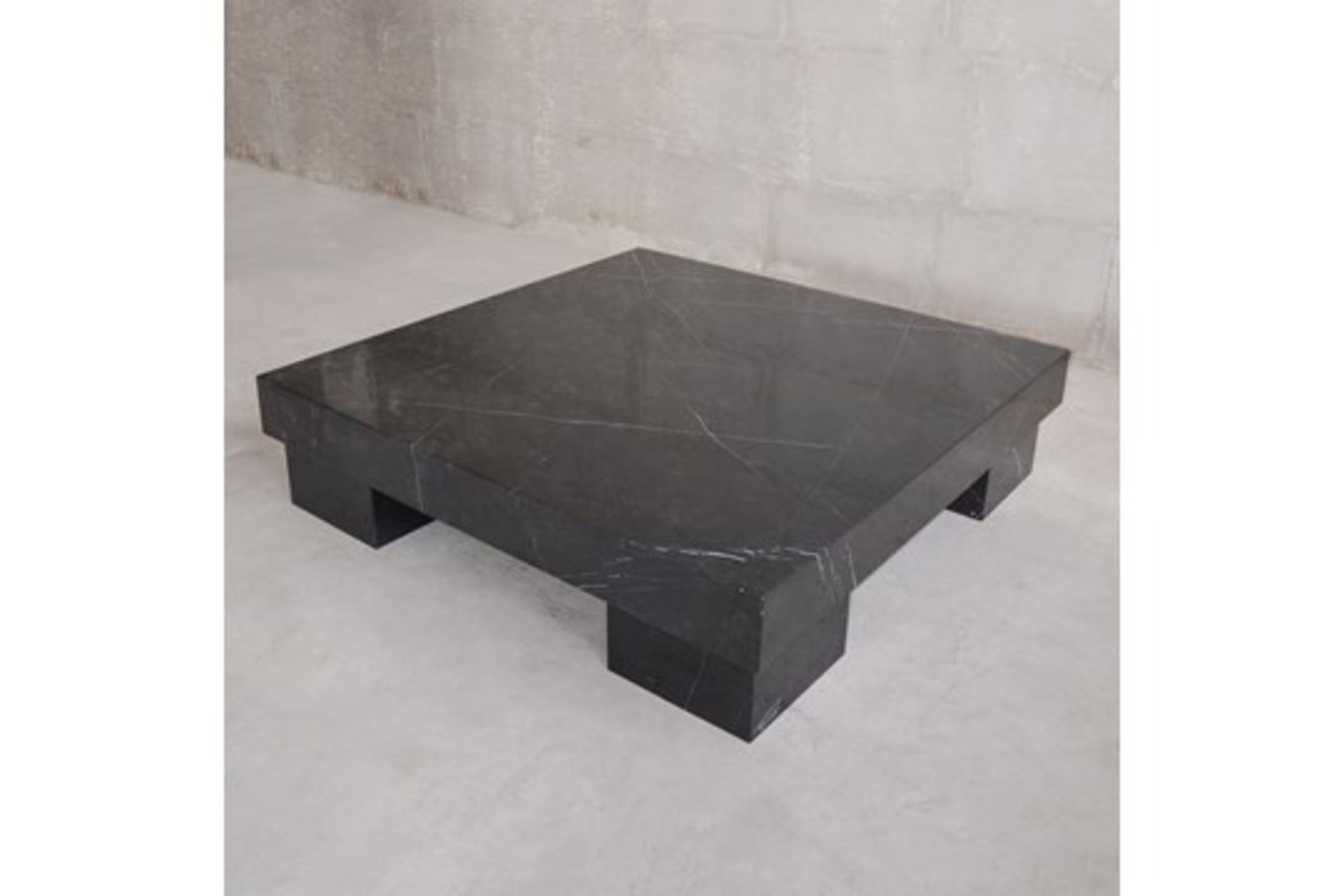 Marble Big Foot Coffee Table Polished Black Marble 170 2 x 109 2 x 38cm RRP £4380 ( Location A7 -