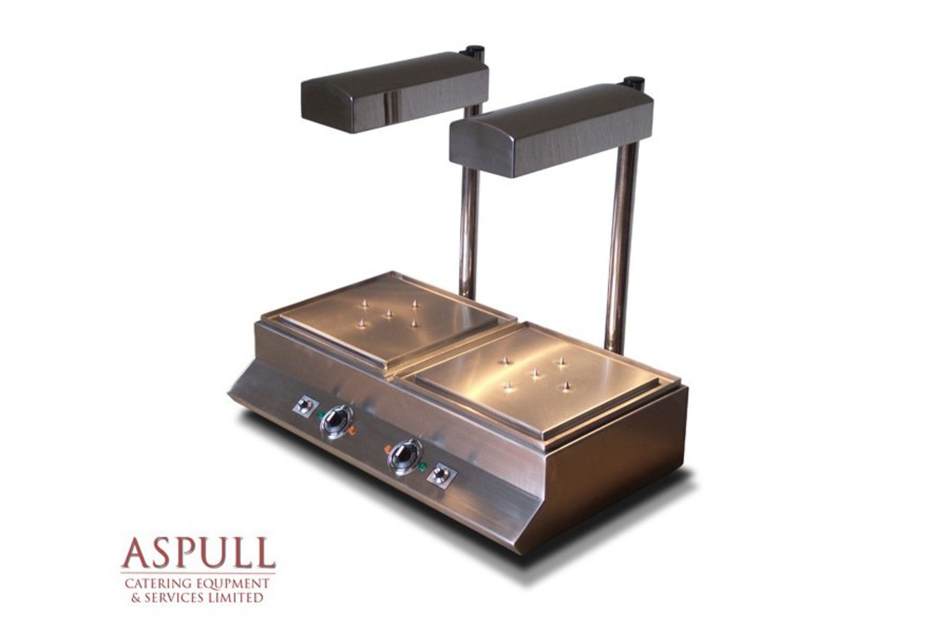 Aspull Catering Heated Carvery unit with lights Our stainless steel free standing single or double