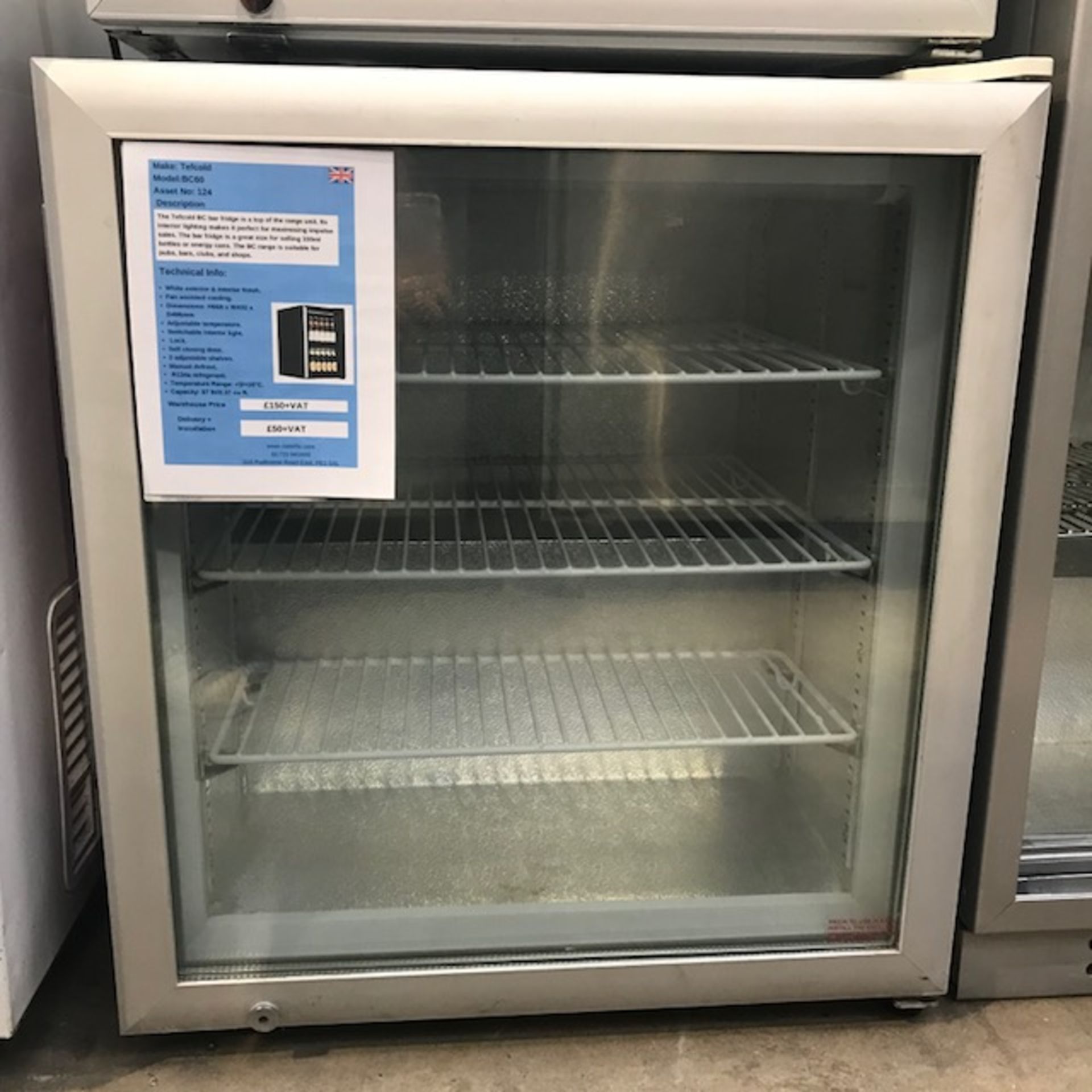 Tefcold BC60 Single door bar chiller The Tefcold BC bar fridge is a top of the range unit. Its - Bild 2 aus 3