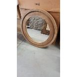 Mirror Oak LED Round Mirror This Stylish Circular Mirror Is Full Of Charm, From Its Chevron Inlay