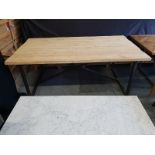 Dining Table - Sandshore Oak Dining Table 195cm Natural 195 x 106 x 76cm RRP £1355 ( Location A7 -