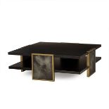 Coffee table - Knox Coffee Table Thoughtfully Designed With Two Stacked Shelves And Textural