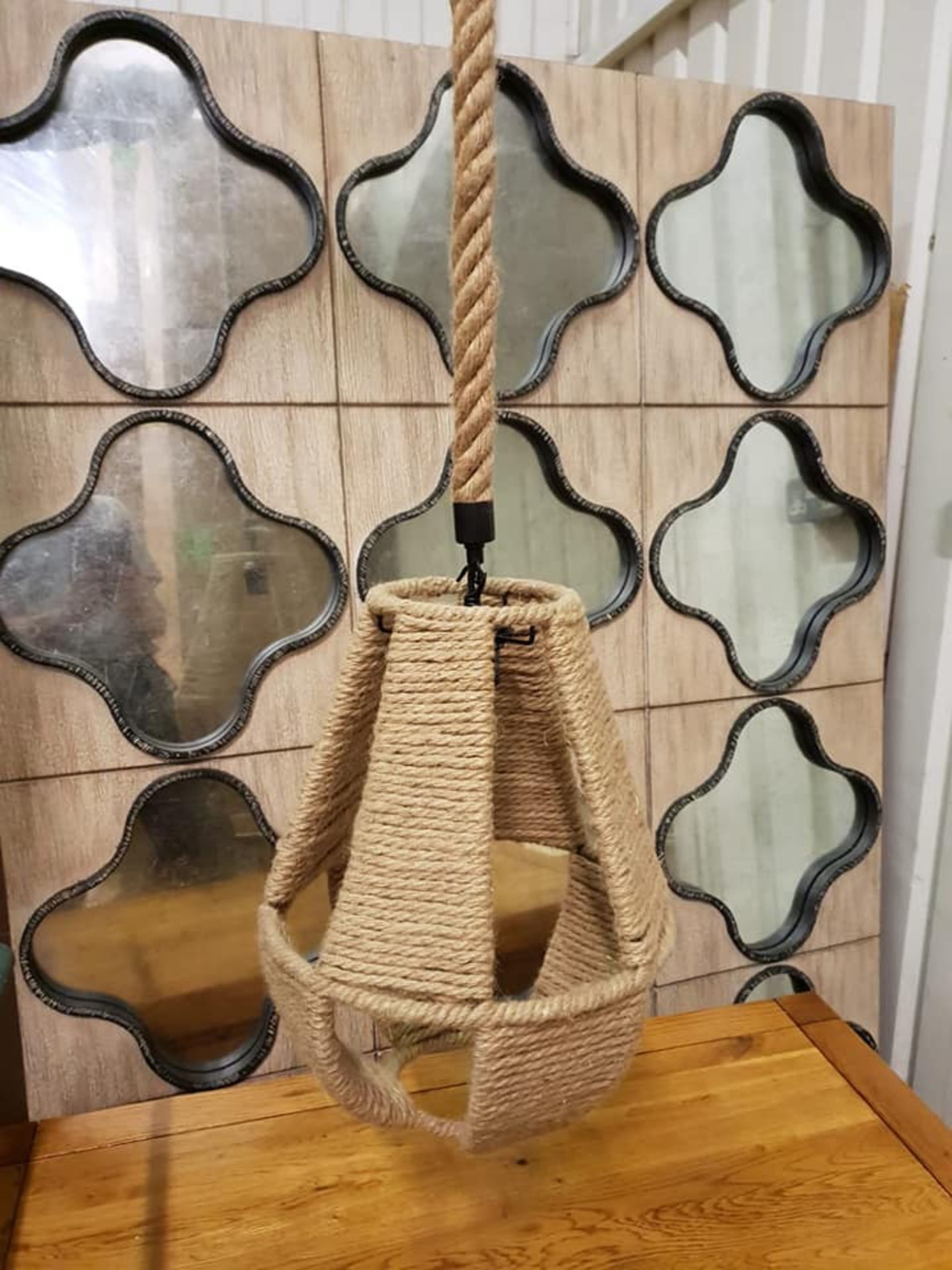 Lighting - Creative Hemp Rope Pendant Wove 12 x 40cm Diameter