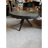 Coffee Table - Cosmopolitan Coffee Table Black Polished Glazed Top With Oak The Geometric Symmetry