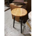 Blanka Bar Stool Reclaimed French Solid Oak, Steel Base, Metal and Wood 38 x 38 x 76cm RRP £505