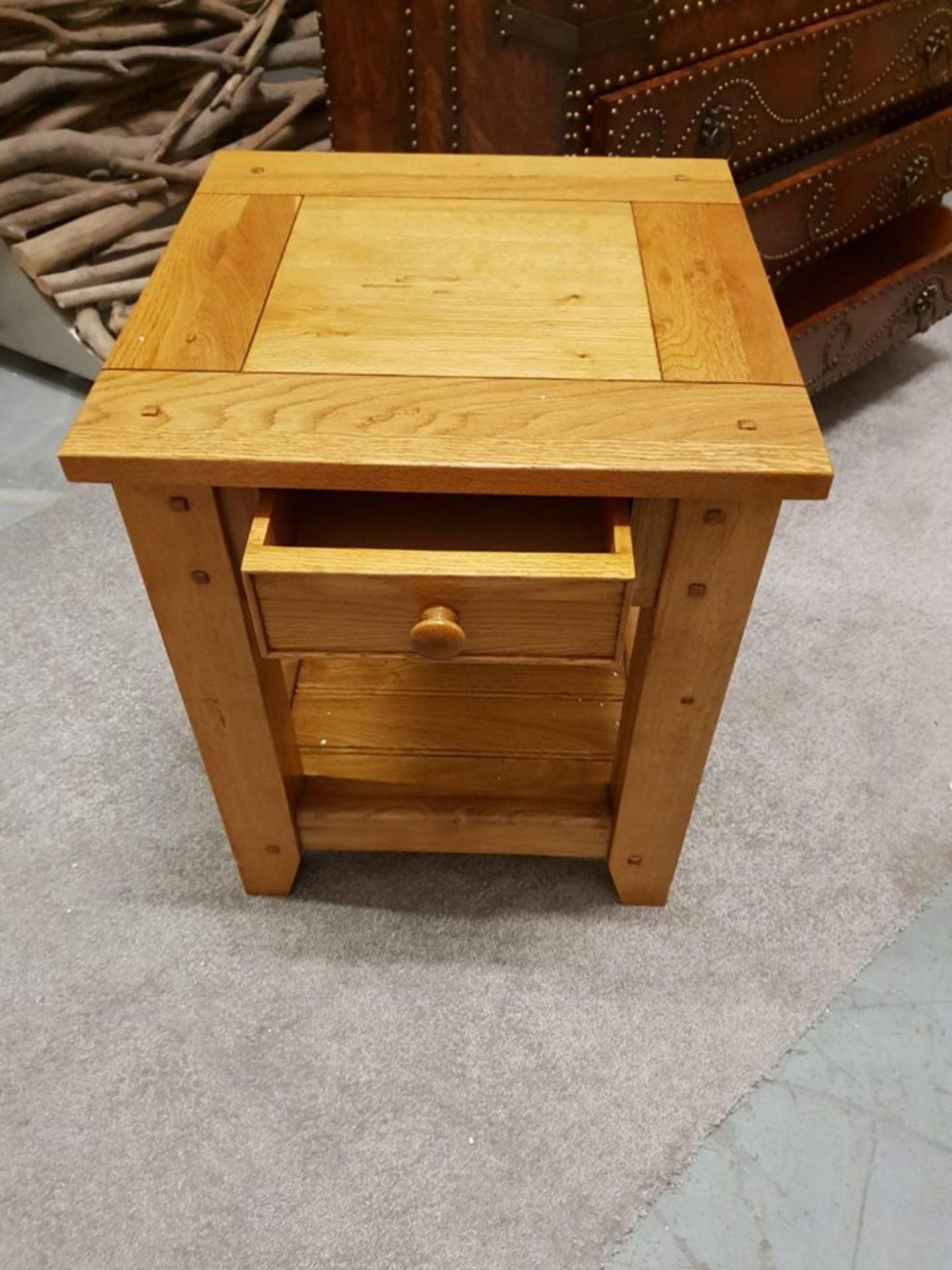 Side Table - Wentworth Oak Side Table Crafted Using Hand Selected Solid Oak Wood And Hand Distressed