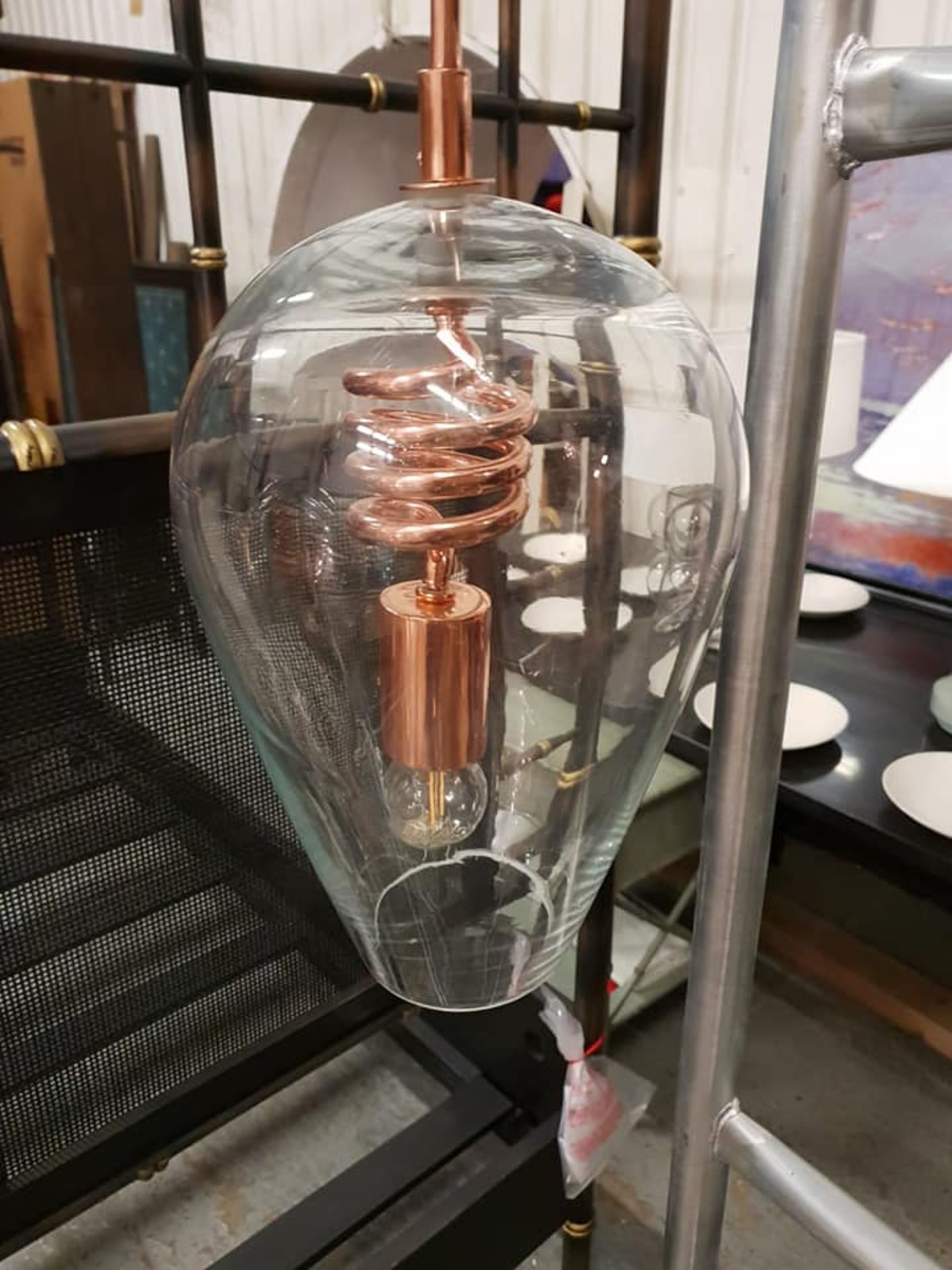 Kelly Hoppen Brando Copper Chandelier A Unique, Parabolic Pendant Light; A Copper Coil Provides - Image 4 of 4