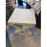 Tables - Salvage X Leg Side Table A Beautiful Side Table With Rustic Finish, Ideal To Sit Beside