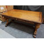 Tables - Century Furniture Griffin Library Table 100 Year Distressed Double Sided Library Desk
