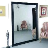 Mirror - Lyons Floor Mirror A Substantial Stunning Mirror In Modern Contemporary Frame Black Glass