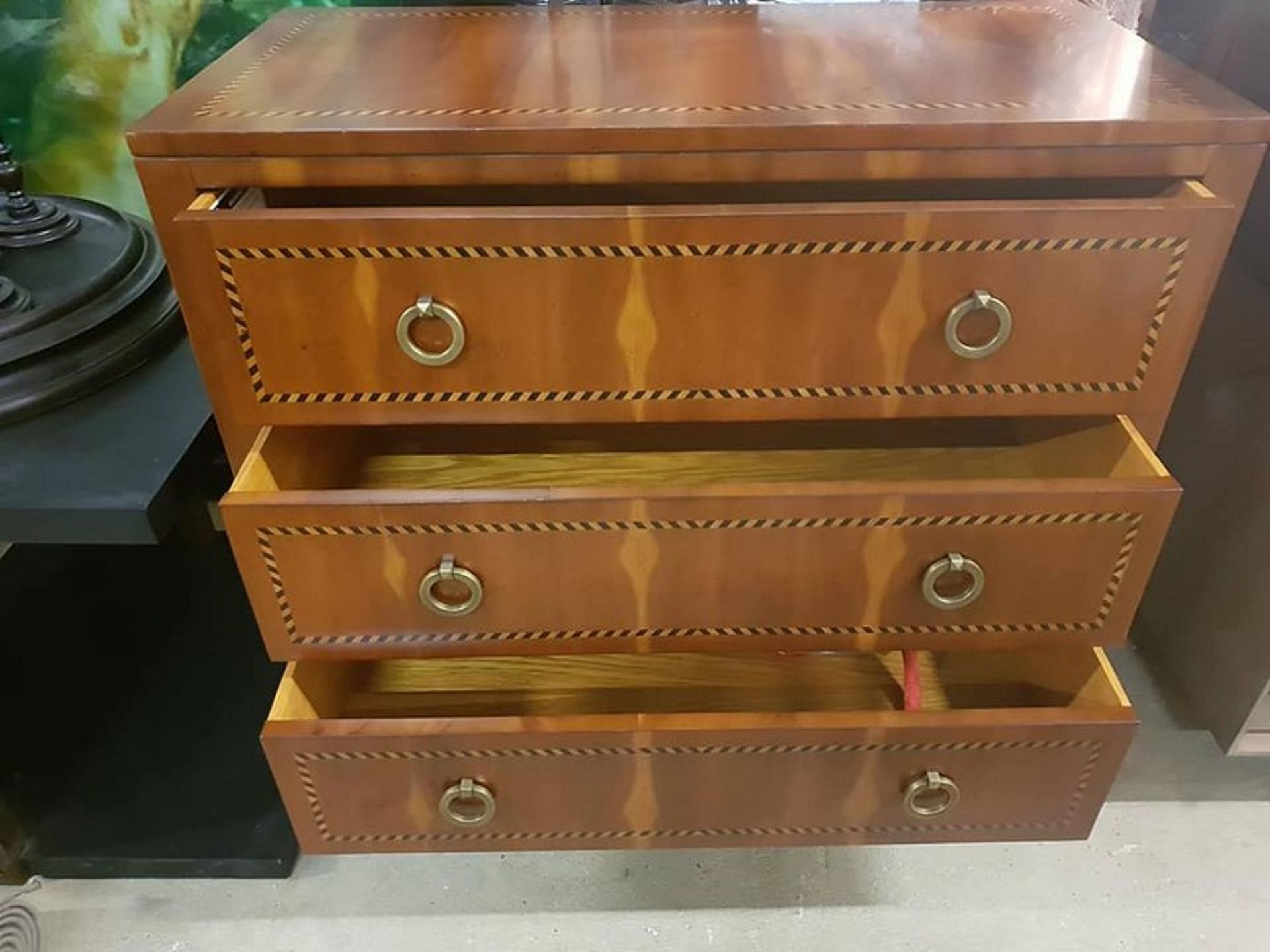 Chests - French Country Chest A Classic 3-Drawer Chest With Tapering Legs Finished In A Beautiful - Image 2 of 2