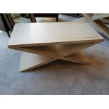 Coffee Table - Andrew Martin Vita Coffee Table An Elegant X Leg Neutral Coffee Table With An All