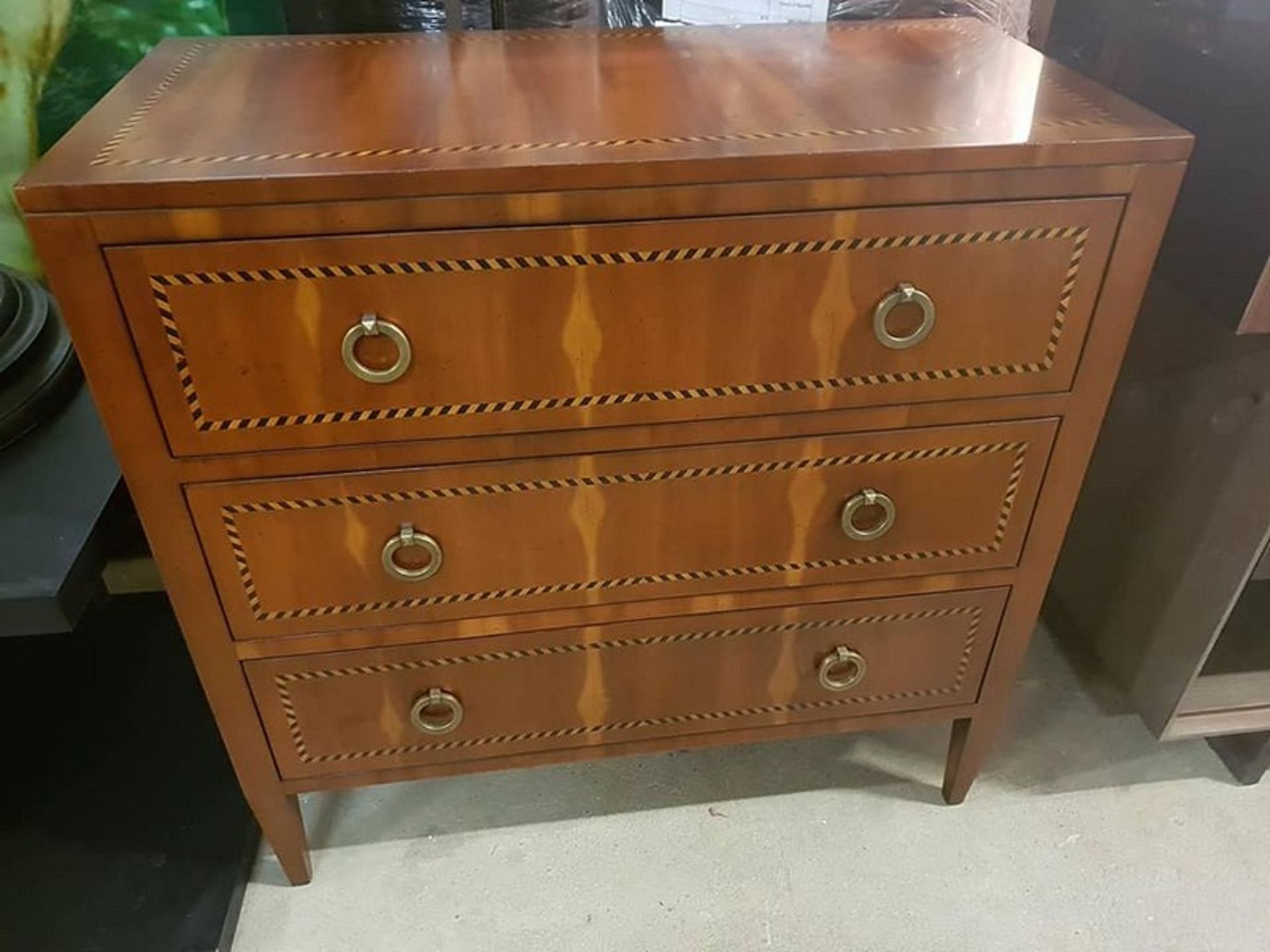 Chests - French Country Chest A Classic 3-Drawer Chest With Tapering Legs Finished In A Beautiful