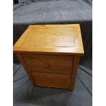 Table - Wentworth 2 Draw Filing Unit-Crafted Using Hand Selected Solid Oak Wood And Hand
