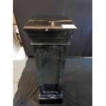 Pedestal - Marble Pedestal Queen Anne Style Black Honed Marble Plinth 60 x 60 x 130cm RRP £880