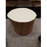 Table - Bleu Nature F125 Ulat Drift Wood Table Random White 40 x 40 x 40cm ( Location A7 -230)