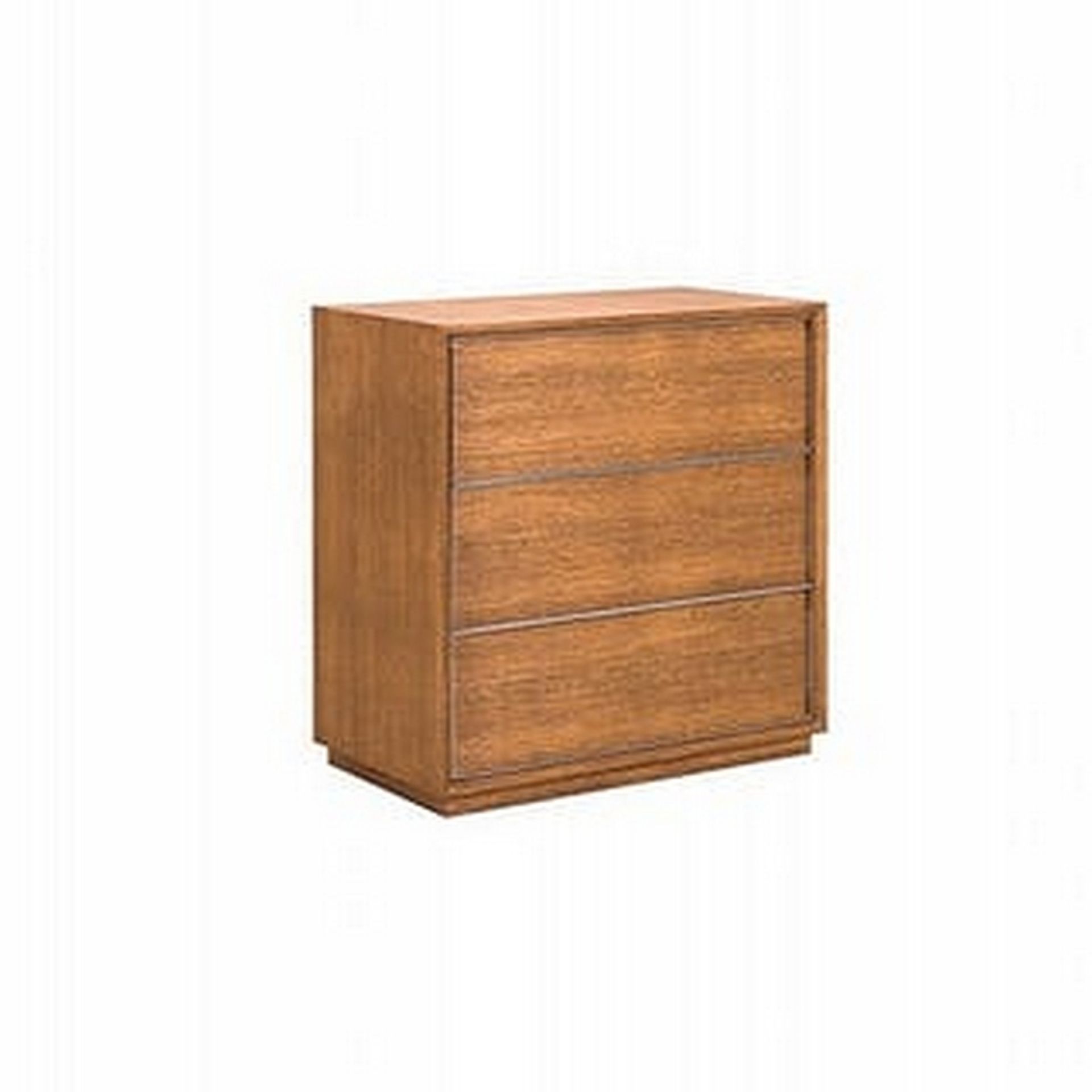 Chest - Stratford Chest 3 Drawers-Honey Oak & Brushed Steel Trim 80 x 45 x 82 5cm RRP £2290 ( - Image 4 of 4