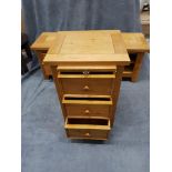 Nightstand - Wentworth Oak Bedside Nightstand Crafted Using Hand Selected Solid Oak Wood And Hand