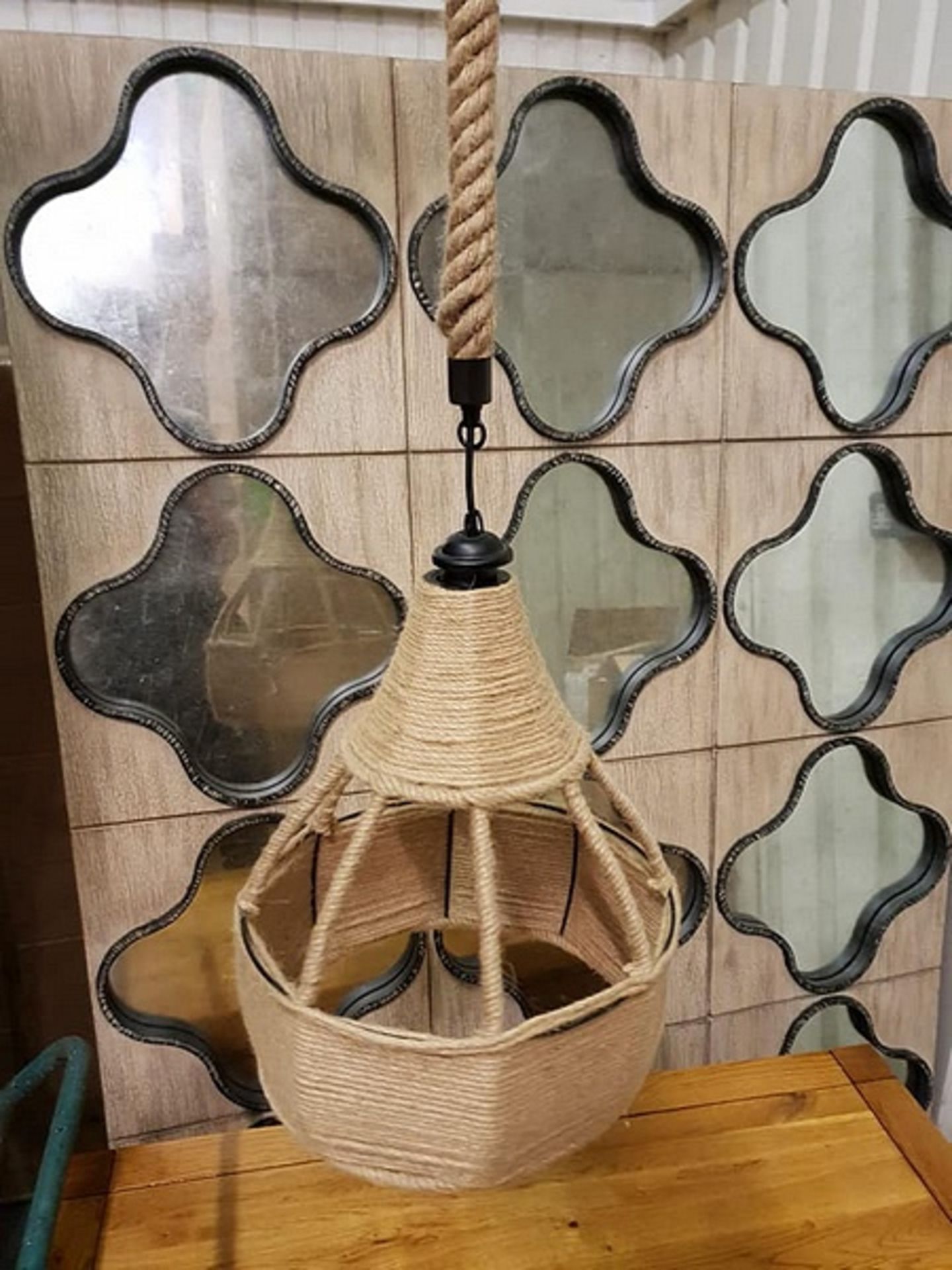 Lighting - Creative Hemp Rope Pendant Hive 125 x 33cm Diameter