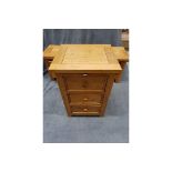 Nightstand - Wentworth Oak Bedside Nightstand Crafted Using Hand Selected Solid Oak Wood And Hand