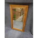 Mirror - Wentworth Oak Panoramic Mirror Crafted Using Hand Selected Solid Oak Wood And Hand